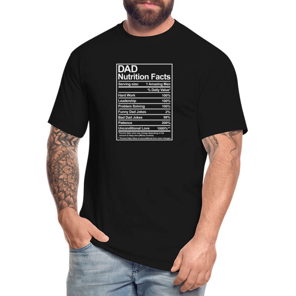 Dad Nutrition Facts Men's Tall T-Shirt - black
