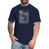 Dad Nutrition Facts Men's Tall T-Shirt - navy