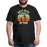Best Papa By Par Men's Premium T-Shirt - black