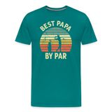 Best Papa By Par Men's Premium T-Shirt - teal