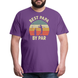 Best Papa By Par Men's Premium T-Shirt - purple