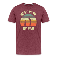 Best Papa By Par Men's Premium T-Shirt - heather burgundy