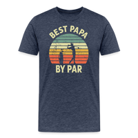Best Papa By Par Men's Premium T-Shirt - heather blue