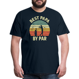 Best Papa By Par Men's Premium T-Shirt - deep navy