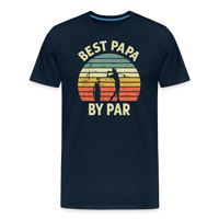 Best Papa By Par Men's Premium T-Shirt - deep navy