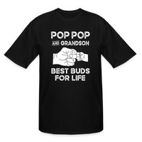 Pop Pop and Grandson Best Buds for Life Men's Tall T-Shirt - black