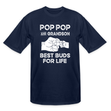 Pop Pop and Grandson Best Buds for Life Men's Tall T-Shirt - navy