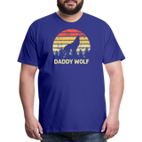 Daddy Wolf Men's Premium T-Shirt - royal blue