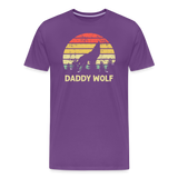 Daddy Wolf Men's Premium T-Shirt - purple