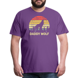Daddy Wolf Men's Premium T-Shirt - purple