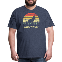Daddy Wolf Men's Premium T-Shirt - heather blue