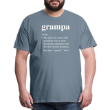 Grampa Definition Men's Premium T-Shirt - steel blue