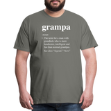 Grampa Definition Men's Premium T-Shirt - asphalt gray