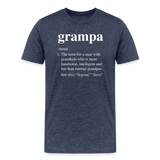 Grampa Definition Men's Premium T-Shirt - heather blue