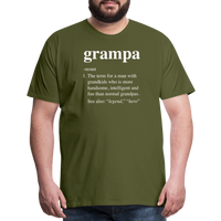 Grampa Definition Men's Premium T-Shirt - olive green