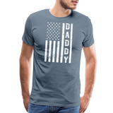 Daddy American Flag Men's Premium T-Shirt - steel blue