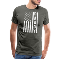 Daddy American Flag Men's Premium T-Shirt - asphalt gray