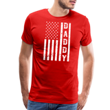 Daddy American Flag Men's Premium T-Shirt - red