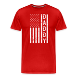Daddy American Flag Men's Premium T-Shirt - red