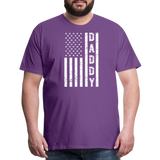 Daddy American Flag Men's Premium T-Shirt - purple