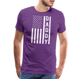 Daddy American Flag Men's Premium T-Shirt - purple