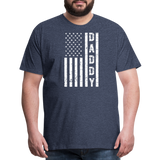 Daddy American Flag Men's Premium T-Shirt - heather blue