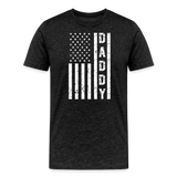Daddy American Flag Men's Premium T-Shirt - charcoal grey