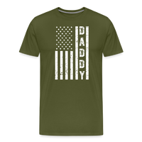 Daddy American Flag Men's Premium T-Shirt - olive green