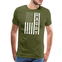 Daddy American Flag Men's Premium T-Shirt - olive green