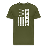 Daddy American Flag Men's Premium T-Shirt - olive green