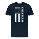 Daddy American Flag Men's Premium T-Shirt - deep navy