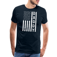 Daddy American Flag Men's Premium T-Shirt - deep navy