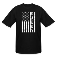 Daddy American Flag Men's Tall T-Shirt - black