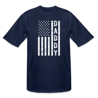 Daddy American Flag Men's Tall T-Shirt - navy