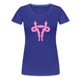 Uterus Middle Finger Women’s Premium T-Shirt - royal blue