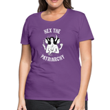 Hex the Patriarchy Triple Moon Goddess Hecate Women’s Premium T-Shirt - purple