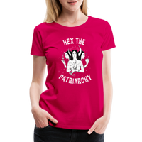 Hex the Patriarchy Triple Moon Goddess Hecate Women’s Premium T-Shirt - dark pink