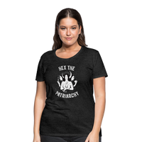 Hex the Patriarchy Triple Moon Goddess Hecate Women’s Premium T-Shirt - charcoal grey