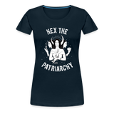 Hex the Patriarchy Triple Moon Goddess Hecate Women’s Premium T-Shirt - deep navy