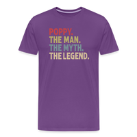 Poppy the Man the Myth the Legend Men's Premium T-Shirt - purple