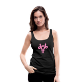 Uterus Middle Finger Women’s Premium Tank Top - black