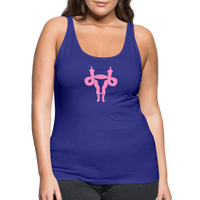 Uterus Middle Finger Women’s Premium Tank Top - royal blue