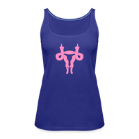 Uterus Middle Finger Women’s Premium Tank Top - royal blue