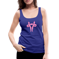 Uterus Middle Finger Women’s Premium Tank Top - royal blue