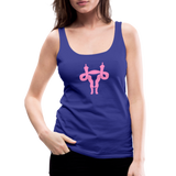 Uterus Middle Finger Women’s Premium Tank Top - royal blue