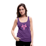 Uterus Middle Finger Women’s Premium Tank Top - purple