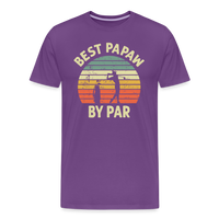Best Papaw By Par Men's Premium T-Shirt - purple