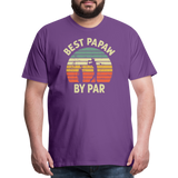 Best Papaw By Par Men's Premium T-Shirt - purple