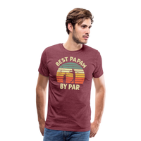 Best Papaw By Par Men's Premium T-Shirt - heather burgundy