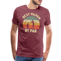 Best Papaw By Par Men's Premium T-Shirt - heather burgundy